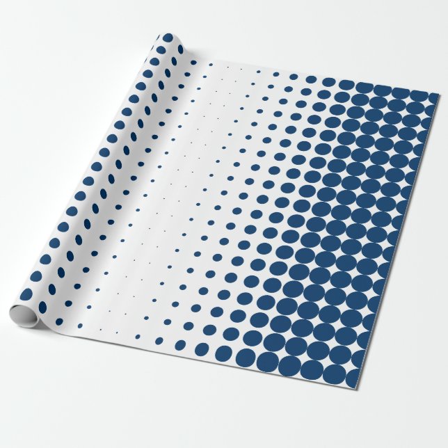 Beruflich Halbtonmuster Blau Weiß Geschenkpapier (Ungerollt)