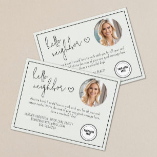 Beruflich Hello Neighbour Real Anwesen Postkarte