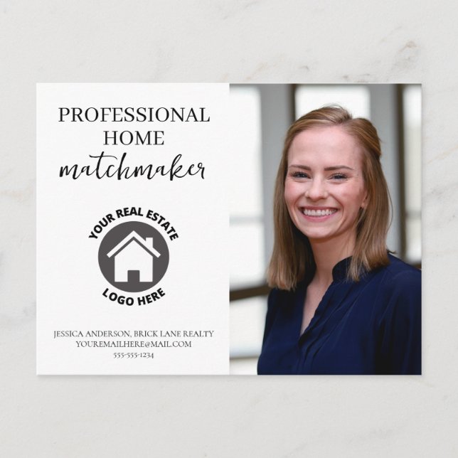 Beruflich Kontakt Info Foto Real Anwesen Postkarte (Vorderseite)