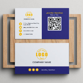 Beruflich Lila Gelb hinzufügen Sie Ihren QR-Code f Visitenkarte