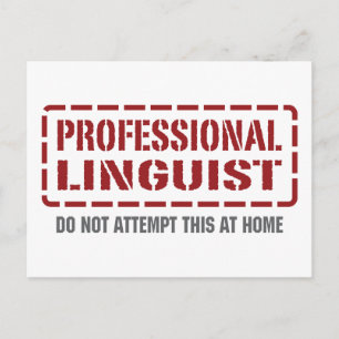 Beruflich Linguist Postkarte