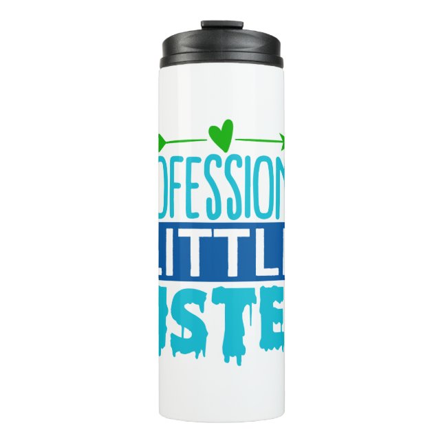 Beruflich Little Sister Blue Paint Tropfen Thermosbecher (Vorderseite)