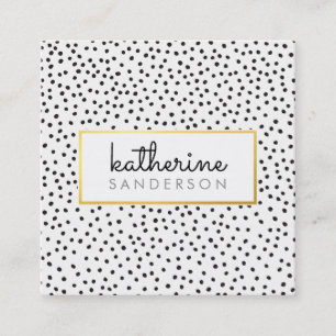 BERUFLICH LOGO EMBLEM Modernes Imitat Gold Quadratische Visitenkarte