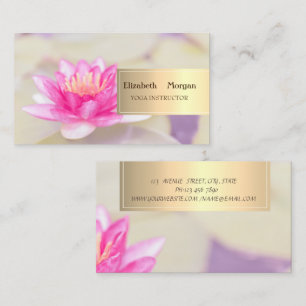 Beruflich Lotus Yoga Bokeh Gold Visitenkarte