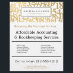 Beruflich Luxe Imitate Gold Numbers Accountant Flyer<br><div class="desc">Dieses professionell gestaltete Flyer-Template koordiniert perfekt die passenden Visitenkarten und Schreibwaren für eine erhöhte Ästhetik für Ihr Buchhaltungs- oder Finanzdienstleistungsgeschäft. Ein abstraktes Muster überlappender Imitate schafft ein faszinierendes Design-Motiv im Hintergrund. Passen Sie die Felder mit Ihrer eigenen Werbeaktion oder dem Angebot an. Originale Kunst und Design © 1201AM CREATIVE</div>
