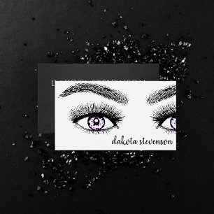 Beruflich machen   Schwarze Violette Lila Augen Visitenkarte