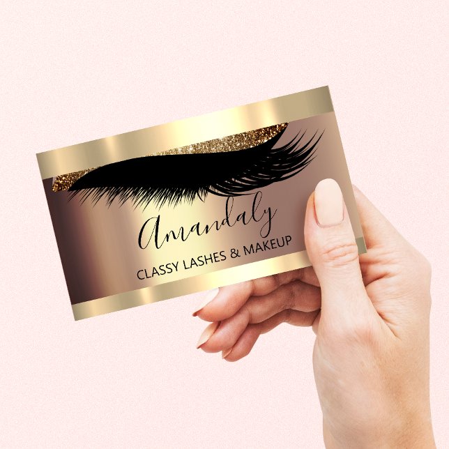 Beruflich Makeup Artist Eyelash Einzigartige Moder Visitenkarte (Professional Makeup Artist Eyelash Unique Modern Business Card)