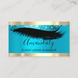 Beruflich Makeup Artist Eyelash Einzigartiges Blau Visitenkarte