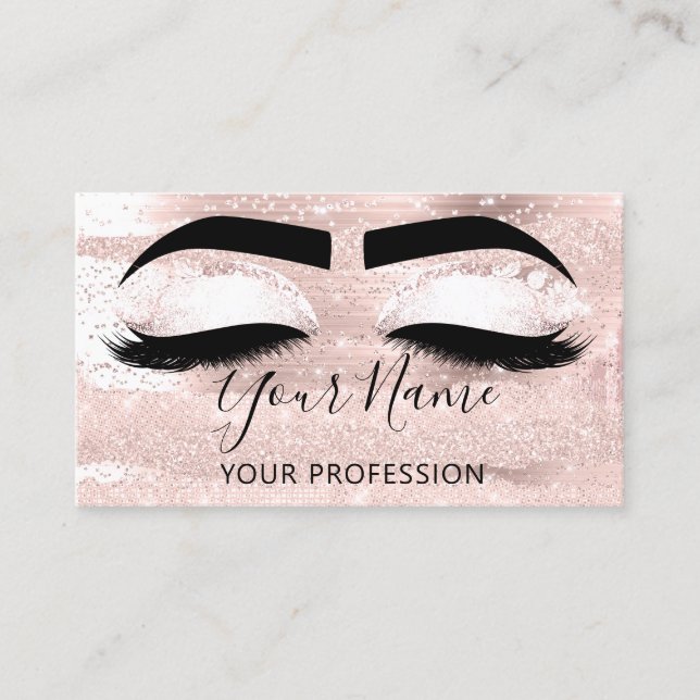 Beruflich Makeup Artist Eyelash Microblading Visitenkarte (Vorderseite)