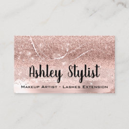 Beruflich Makeup Artist Eyelash Rose Confetti Visitenkarte