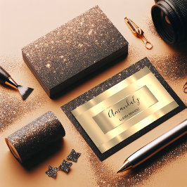 Beruflich Makeup Artist Gold monochromatisch Visitenkarte