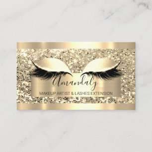 Beruflich Makeup Artist Lash Event Plane Gold Visitenkarte