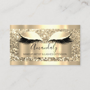 Beruflich Makeup Artist Lash Gerahmte Goldbrauen Visitenkarte