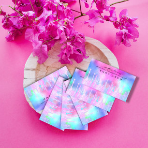 Beruflich Makeup Artist Lash Holograph Social Visitenkarte