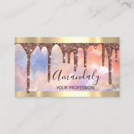 Beruflich Makeup Artist Lash Rose Gold Holograp Visitenkarte