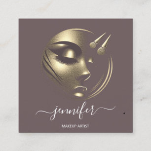 Beruflich Makeup Artist Lashes Logo QR Blush Quadratische Visitenkarte