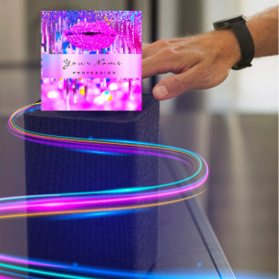 Beruflich Makeup Artist Logo Lippenstift- Tropfen Quadratische Visitenkarte