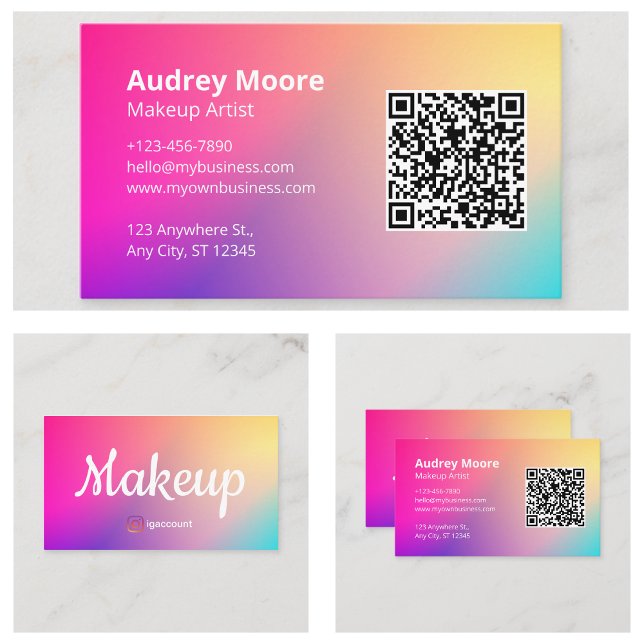 Beruflich Makeup Artist Moderne Designs Visitenkarte (Professional Makeup Artist Modern Designs Business Card
)