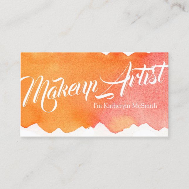 Beruflich Makeup Artist MUA Make UP Artist Visitenkarte (Vorderseite)