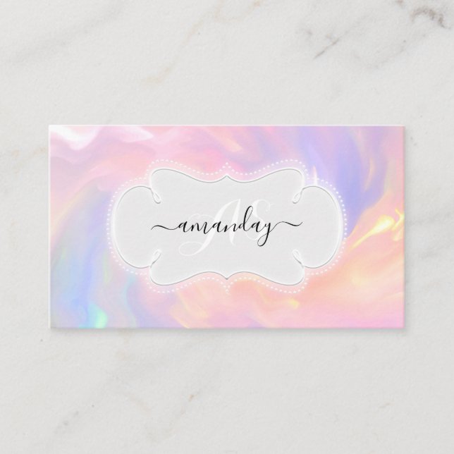 Beruflich Makeup Artist Nails Lash Holograph Visitenkarte (Vorderseite)