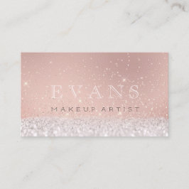 Beruflich Makeup Artist Rose Glitzer Glitzer Terminkarte