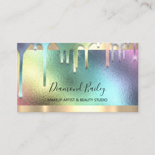 Beruflich Makeup Eyelashes Holograph Visitenkarte (Vorderseite)