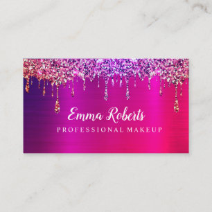 Beruflich Makeup Glitzer Visitenkarte