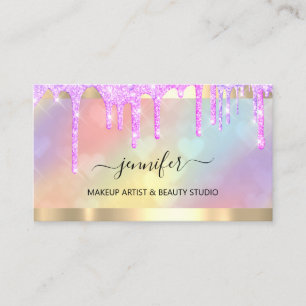 Beruflich Makeup Herzrosa Holograph Lashes Visitenkarte