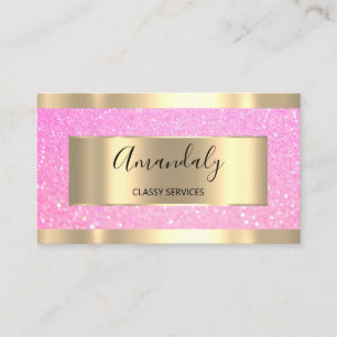 Beruflich Makeup Holograph Gold Glitzer Rose Visitenkarte