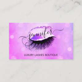 Beruflich Makeup Lash QR Code Augen Rosa Glitzer Visitenkarte