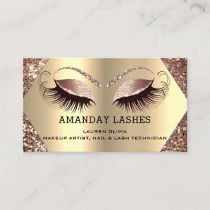 Beruflich Makeup Nails Terminierungskarte Brot Visitenkarte