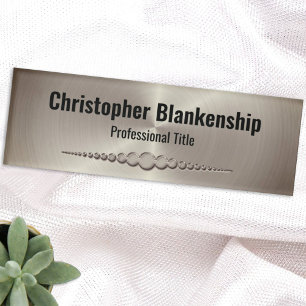 Beruflich Matte Silver Metallic Custom Namenschild