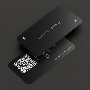 Beruflich Minimal Black Ombre Einfach Visitenkarte