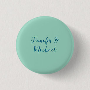 Beruflich-minimalistisch-aquamarine Kalligraphie Button
