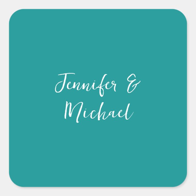 Beruflich-minimalistisch-blau Quadratischer Aufkleber (Vorderseite)