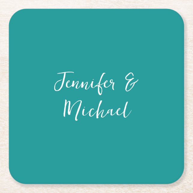 Beruflich-minimalistisch-blau Rechteckiger Pappuntersetzer (Vorderseite)