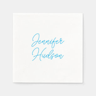 Beruflich-minimalistisch-blaue Kalligraphie Serviette