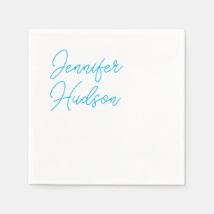 Beruflich-minimalistisch-blaue Kalligraphie Serviette