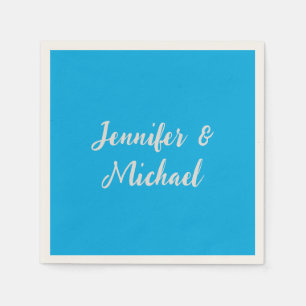 Beruflich-minimalistisch-blaue Kalligraphie Serviette