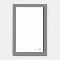 Beruflich Minimalistisch Grau | Monogramm