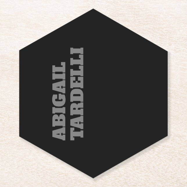 Beruflich minimalistisch kühne moderne Sitte schli Untersetzer (Vorderseite)