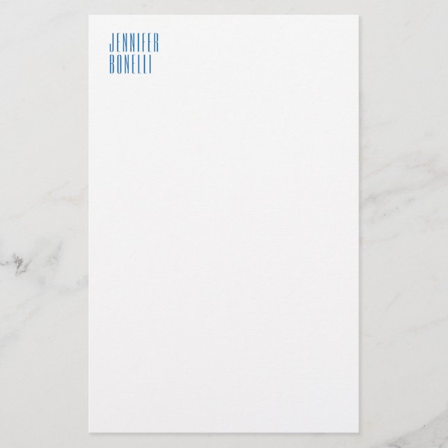 Beruflich-minimalistisch-modern-blau Briefpapier (Vorderseite)