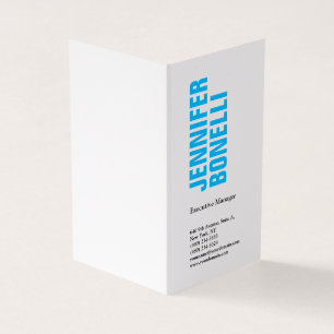 Beruflich-minimalistisch-modern-fett-blau Visitenkarten