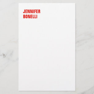 Beruflich-minimalistisch-modern-fett-weiß Briefpapier