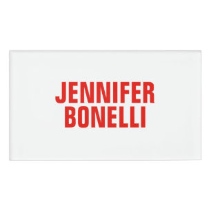 Beruflich-minimalistisch-modern-fett-weiß Namenschild