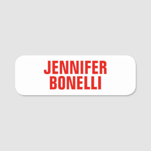 Beruflich-minimalistisch-modern-fett-weiß Namensschild