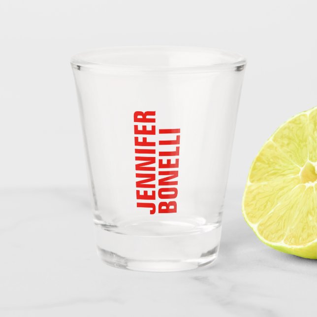 Beruflich-minimalistisch-modern-fett-weiß Schnapsglas (Vorderseite)