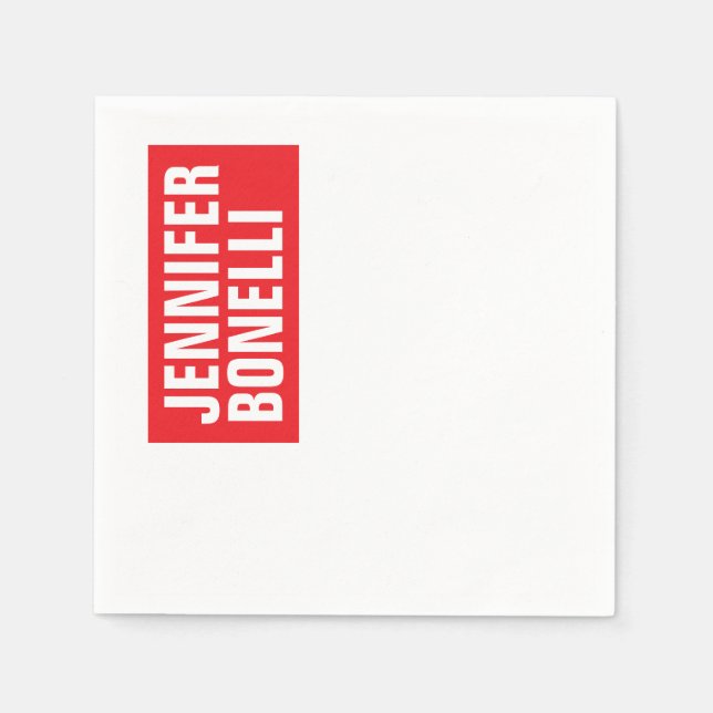 Beruflich-minimalistisch-modern-fett-weiß Serviette (Vorderseite)