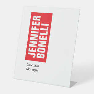 Beruflich-minimalistisch-modern-fett-weiß Sockelschild