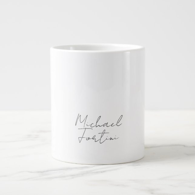 Beruflich-minimalistisch-modern-grau Jumbo-Tasse (Vorderseite)